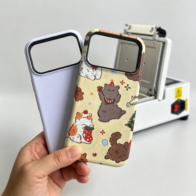 Fonlyu 2 1 Blank TPU+PC Waterproof DIY 3D Sublimation Customized Double Layer Mobile Phone Cases 360 Protection