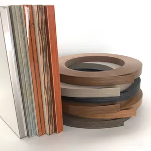 Furniture Fittings Extrusion Line Embossed Finish Eco-Friendly Wood Edging Tape Pvc Edge Banding