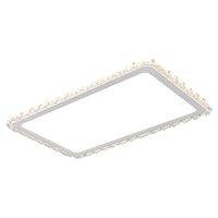 Plafonnier LED carré encastré réglable de style crème en acrylique sur base en fer de haute qualité pour salon, chambre à coucher, bureau