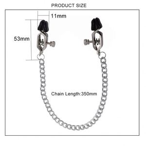 Pinces à tétons réglables, pinces de robe, pinces pour mamelons, lèvres et clitoris avec chaîne métallique, outil sexuel pour couple, <span class=keywords><strong>BDSM</strong></span> adulte - Product Image 2