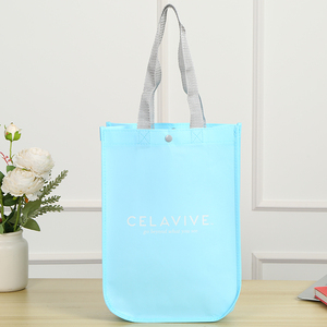 Bolsa de fondo redondo reutilizable personalizada, bolsa de laminación Biodegradable de pp con botón a presión - Product Image 2