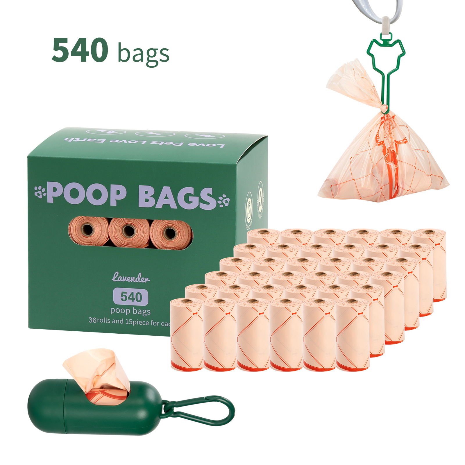 Coffret 36 rouleaux + distributeur + clips