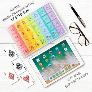 กล่องยาพลาสติกคุณภาพสูง สีรุ้ง สำหรับจัดยา 7 วัน ขนาดเล็ก 28 ช่อง - Product Image 3
