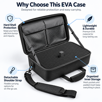 Étui de rangement rigide en EVA durable, résistant aux chocs, sac à outils portable pour appareils électroniques d'extérieur, organisateur d'accessoires d'appareil photo