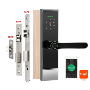 Hotel Tuya/TTLOCK Smart <b>Digit</b> <b>Lock</b> Fingerprint Recognition Smart Door <b>Lock</b> Card Password Semi-automatic Cloud for Metal Doors - Product Image 4