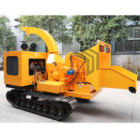 Broyeur à bois diesel portable pour l'entretien professionnel des arbres et le recyclage des branches