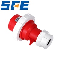 Connecteur de prise mâle industriel électrique SFE CEE 380V-415V IP67 en laiton massif et nylon 3P/4P/5P, 6 positions, 16A et 32A