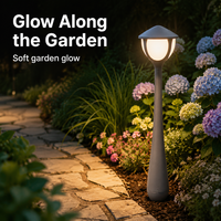 Lampe de jardin LED moderne extérieure AC, blanc chaud, IP66, en aluminium et PC opale, angle de faisceau 360°, dimmable, pour villas, parcs et zones résidentielles
