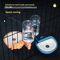 Fontaine à eau suspendue pour animaux de compagnie, bouteille en PP, bec anti-éclaboussures, distributeur d'eau courante, mangeoire automatique portable pour chats et chiens