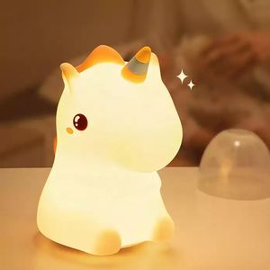 Usb Ledモーションセンサーベビーランプ付属スリーピングライトレインボーユニコーンシリコンライトナイトシリコンナイトライト - Product Image 3