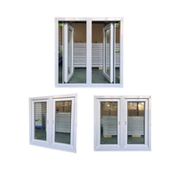 Reducción de costos Ventana abatible de PVC de aislamiento térmico de alta eficiencia duradera y robusta para casas