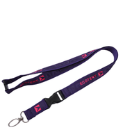 Lanyard Satin dengan Logo Cetak Transfer Termal Kustom, Tali Gantungan ID Card Bisnis yang Modis dan Personalisasi dari Bahan Polyester
