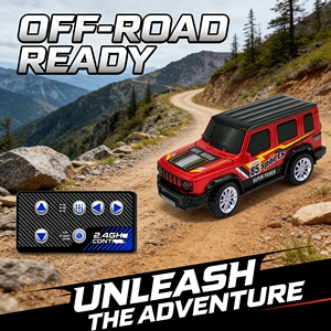 Voiture télécommandée 2,4 GHz <span class=keywords><strong>1</strong></span>:64 RC Jeep SUV avec corps en alliage, programmable par application, détection de gravité, 3 vitesses, lumières LED, pour enfants et collectionneurs - Product Image 3
