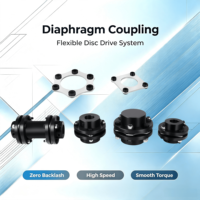 Accouplement à diaphragme SFS JM, diaphragmes en acier inoxydable, diamètre de trou sur mesure OEM, compensation forte des décalages, couple élevé