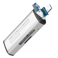 Lector de Tarjetas Micro USB OTG USB 3.0, Lector de Tarjetas de Memoria 2 en 1 SD y TF