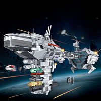 2070 pièces STEM nébuleuse gardien vaisseau spatial bricolage Kit de construction pour enfants jouet éducatif avec faisceaux laser et ailes