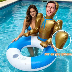 Flotador Inflable de PVC con Forma de Hombre Musculoso para Adultos, Anillo de Natación para Piscina de 32 Pulgadas, Flotador de Playa Resistente al Agua, Artículos de Verano - Product Image 5