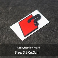 Badge arrière personnalisé 3D créatif pour voiture, style RS-A4/A5/A6/A7/A8/A3, emblème de voiture 3D couleur personnalisé, modification, Chine
