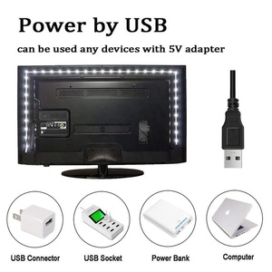 Kit de rétro-éclairage de télévision <span class=keywords><strong>led</strong></span>, haute luminosité, 1M, 2M, 3M, 4M, 5M, 5050, dc 5v, IP65, Flexible, bande lumineuse, <span class=keywords><strong>avec</strong></span> télécommande RF 17 touches - Product Image 3