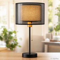 Lampe de chevet moderne à double abat-jour pour chambre à coucher, salon, hôtel, table de nuit, coin lecture