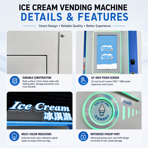 Máquina expendedora de helados comercial con pantalla táctil de 32 pulgadas, Wifi/4G, servicio 24 horas, kiosco de autoservicio para supermercados y grandes centros comerciales - Product Image 2