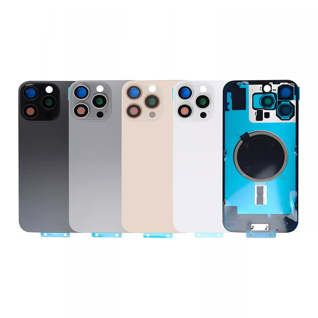 China Mobile Phone Big Hole Back Glass for Iphone 16pro 16 Promax Housing Replaceable Glass With Photo Frame Battery Back Cover