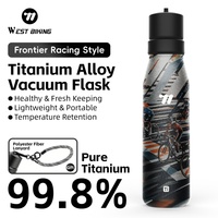 Bouteille d'eau sport isotherme haute capacité personnalisée WEST BIKING en alliage de titane pour le cyclisme