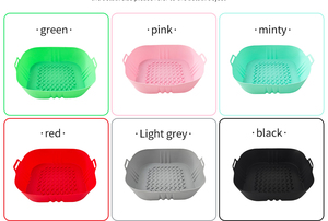Revestimiento de Silicona Cuadrado de 8 Pulgadas para <span class=keywords><strong>Freidora</strong></span> de <span class=keywords><strong>Aire</strong></span>, Libre de BPA, Grado Alimenticio, Reutilizable para 3QT-7QT |   Resistente al Calor 464 ° Logotipo/Color Personalizado F - Product Image 2