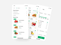 Kit de Interfaz de Usuario para Aplicación de Entrega de Comida Fresca, Plantilla Móvil para Pedidos de Comida, Panel de Control de Compras de Comercio Electrónico, Stock MAC/Linux WISE HUSTLERS