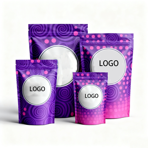 Sacs à fermeture éclair en Mylar <span class=keywords><strong>de</strong></span> qualité alimentaire avec logo personnalisé pour cigares, tabac, lait, gelée, chewing-gum et aliments en conserve - Taille et couleur personnalisables - Product Image 1