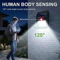 Lampe solaire LED pour extérieur, éclairage de cour et de chemin, IP65 étanche, lampe murale LED à économie d'énergie pour la maison et le jardin