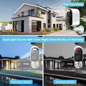 Năng lượng mặt trời Camera an ninh CCTV Set không dây ngoài trời 2K QHD Home Hệ thống an ninh 4-Cam Kit với cam-to-cam Sync Màu sắc tầm nhìn ban đêm - Product Image 5