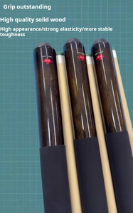 Queue de billard en bois d'érable, style américain et chinois, modèle Wind Leaves Maple Leaf, en deux parties, avec joint en acier inoxydable, pointe de 13 mm, pour le jeu du billard noir (Black Eight). - Product Image 6