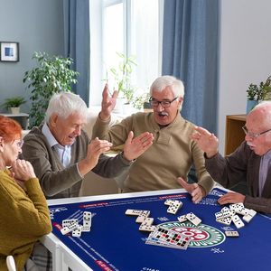Tapete Antideslizante para Mesa de Mahjong de 31.5 x 31.5 Pulgadas, Reducción de Ruido para Juegos de Póker, Cartas, Fichas y Dominó, para Uso en Mesas de Juego - Product Image 6