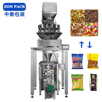 Machine VFFS haute vitesse, machine de conditionnement multi-têtes pour le comptage et le pesage des bonbons durs à 10 têtes, machines de conditionnement de gommes multicolores