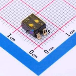 DSIC02TSGER DIP Switch Switch ( Number of Switch Sections: 2 )( Lead Spacing: 2.54mm ) - Product Image 1