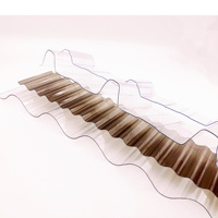 Tôle ondulée en polycarbonate transparent à prix avantageux, résistante aux UV, pour toiture