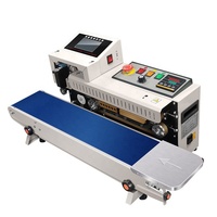 Bolsa de plástico de papel de aluminio bolsa de plástico automática sellador de banda continua horizontal con impresora de inyección de tinta