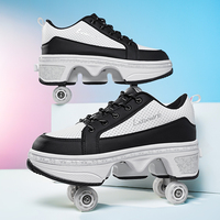 Chaussures de skate à 4 roues pour adultes et enfants Chaussures de skate à déformation Saison d'hiver