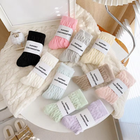 Vente en gros personnalisé confortable charme maison printemps hiver chaud flou moelleux femmes équipage laine polaire épaissir chaussettes