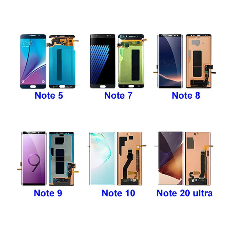 Sostituzione dello schermo lcd touch per smartphone del produttore lcd per samsung Lcd per Samsung Galaxy Note 3 4 5 6 7 8 9 10 11 20 Ultra