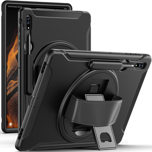 Estuche resistente a prueba de golpes con soporte para bolígrafo S, soporte giratorio para Samsung <span class=keywords><strong>Galaxy</strong></span> <span class=keywords><strong>Tab</strong></span> <span class=keywords><strong>S8</strong></span>, <span class=keywords><strong>ultra</strong></span>, de 14,6 pulgadas, de alta resistencia, de 30-30 cm - Product Image 2