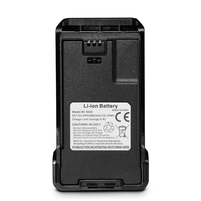Original Replacement 2600mAh Li-ion Battery Pack for Baofeng K6 Long Lasting Power for Walkie Talkie BC-K626 Walkie Talkie