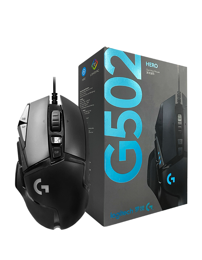 Logitech G502 Hero 16000DPI Wired Gaming Mouse - Ergonomic