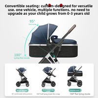 Poussette pour bébé en alliage d'aluminium, légère, pliable, design bidirectionnel, siège haute visibilité pour nouveau-nés et bébés