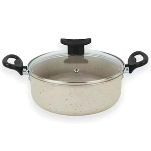 11 pièces jaune clair Double face saupoudrer antiadhésif Pot mode <span class=keywords><strong>et</strong></span> batterie de cuisine en aluminium série Simple - Product Image 2