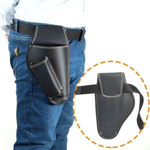 Cow Split Leather Heavy Duty Tool Bag Branded Genuine Leather 2 Pocket Toolkit Bag Holster for Work - Product Image 4