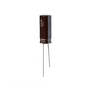 Condensador radial de canal del fabricante EKY-100ELL152MJ25S, 1500 uF, aluminio, 20%, 10V - Product Image 1