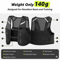 Stock 10L Gilet de course à pied ultra-léger de grande capacité Sac à dos d'hydratation pour le cyclisme la randonnée le marathon