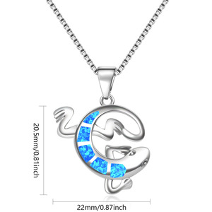 Tiktok Ins gió Hawaii bãi biển nổ Opal <span class=keywords><strong>Gecko</strong></span> Vòng cổ phong cách dễ thương trẻ em bán buôn khảm quyến rũ - Product Image 2